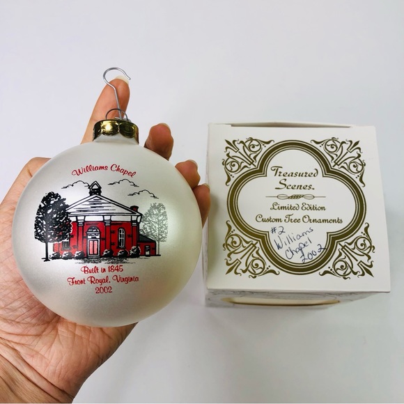 2002 Treasured Scenes Limited Edition #2 Ornament Front Royal By Williams Chapel - Picture 3 of 7